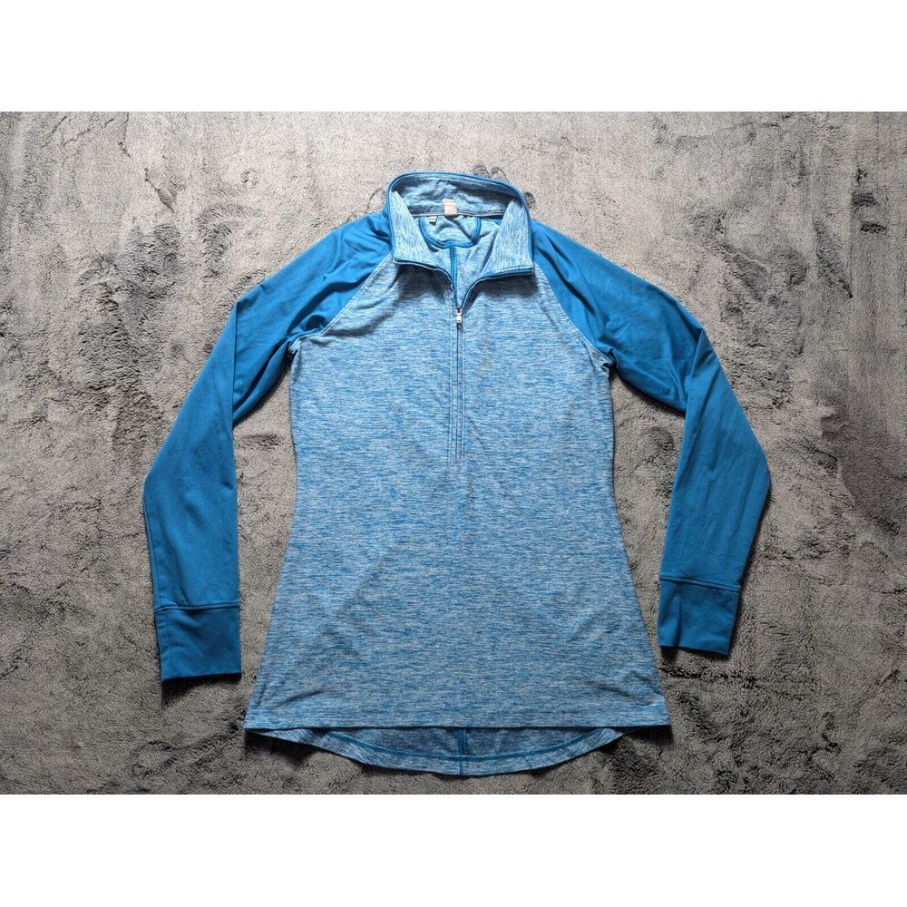 Under Armour Long Sleeve 1/2 Zip Athletic Top Women's Size Small Blue
